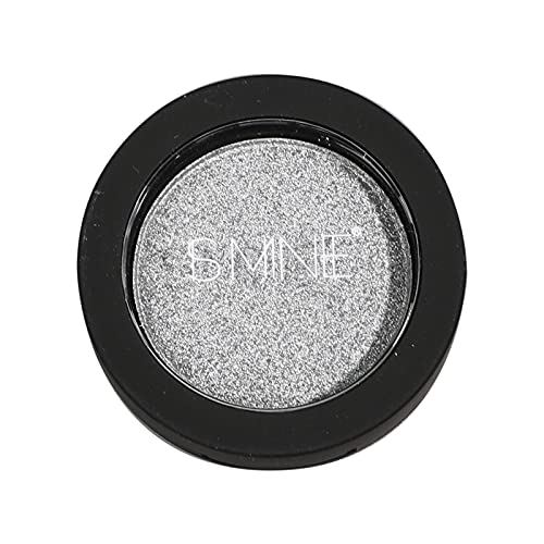 Ismine Single Eyeshadow Powder Palette (Silver Gray) Shimmer Gray, High Pigment, Longwear Single Grey Eye Makeup For Day & Night (#14) #TOP2