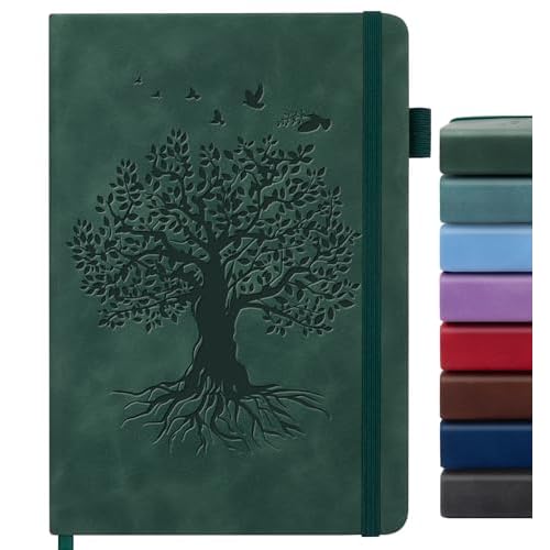 Lined Journal Notebook for Women Men, A5 Hardcover Leather Journals for Writing, 200 Pages Thick Paper, Daily Journal Notebook for Work, School, Note Taking, Business, Travel, College Ruled