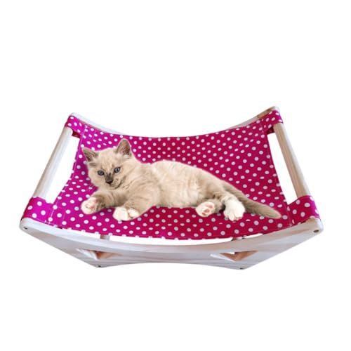 Luma Pet: Cama Rede Para Gatos em Madeira Suspensa Rosa - Oferecendo Conforto e Estilo para Seus Fel