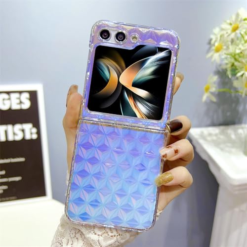 Coque rigide violet Samsung Z Flip 5 anti rayure et transparente