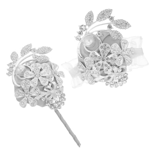 Bracelet de mariage fleurs raffinées et cristaux étincelants pour cérémonie