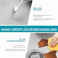 KEOKBON Spülbecken 70x45cm Edelstahl Nano Silber – Ansicht 6