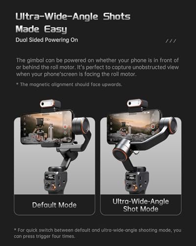 hohem iSteady M6 Kit Gimbal Stabilizer for Smartphone with AI Tracking Sensor,Magnetic Fill Light,0.91-inch OLED Display,3-Axis Phone Gimbal for Travel Video Recording