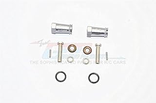 Axial SCX10 II (AX90046) / HPI Venture FJ Cruiser Upgrade Parts Aluminum Wheel Hex Adapters 25mm Width (Use For 4mm Thread Wheel Shaft & 5mm Hole Wheel) - 1Pr Set Gray Silver