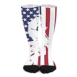 Socken Für Herren Damen Dirtbike, Motocross, Supercross, Usa-Flagge Business-Socken Komfortbund Atmungsaktiv Herrensocken, Für Sport, Daily, Outdoor, 50cm