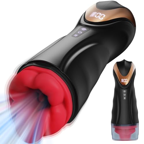 P Spotting for Men Oragasm Toys, Juguetes Xeso para Ambos 5X Licking & 9X Vibration Full Red Mouth N2803