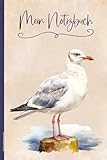 Notizbuch Möwenmotiv: Möwe auf Notiz Buch A5 Dot Grid Notizheft mit... Notizbuch Möwenmot - www.hafentipp.de, Tipps für Segler