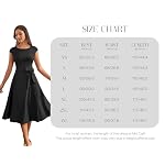 DRESSTELLS Cocktailkleid Damen Elegant 1950er Knielang Rockabilly Hochzeitkleid Vintage A-Line Swing Festlich Midilang Sommer Kleid – Bild 4