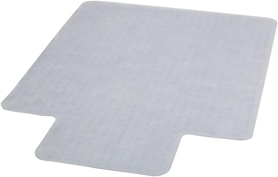 Flash Furniture Jackson 45'' x 53'' Low Pile Carpet Chair Mat with Lip with Studded Gripper Back and Scuff Resistant Textured Top