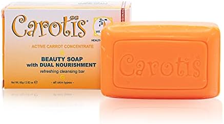 CAROTÏS Beauty Soap 80gr - Formulated to Clean and Refresh Skin, with Carrot Oil, Glycerin, Beta Carotene, Vitamin A, and Olive Oil