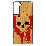Coque pour Samsung Galaxy S21 en bois et silicone.