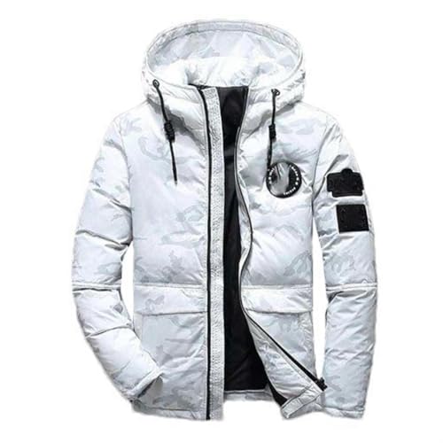 Doudoune légère à capuche homme hiver veste courte camouflage décontractée