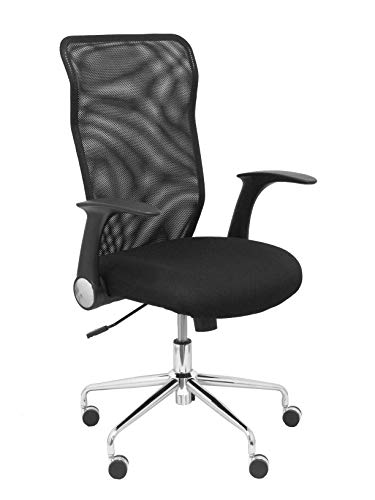 Piqueras Y Crespo (PIQU7) Silla Minaya Respaldo Malla Negro Asiento Bali Oficina, Talla Unica
