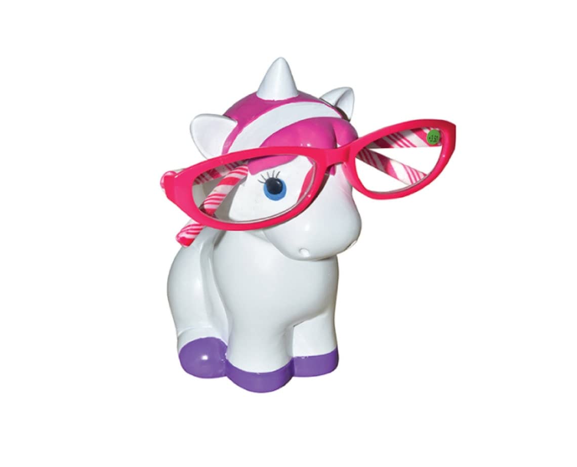 Pink Unicorn Nose Glasses Holder Stand Sunglasses Spectacle Ceramic Ornament
