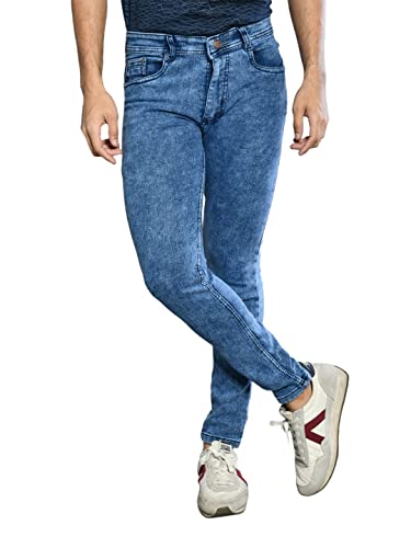 Lzard Men's Slim Jeans (LJ BATA1_Blue_32)