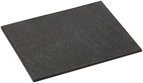 せともの本舗 Set of 10 Long Square Plating Dish, Black Pottery Eyed Appetizer Plate, 11.8 x 9.4 x 0.4 inches (30 x 24 x 1 cm), Creative, Restaurant, Commercial Use, Tableware, Tableware