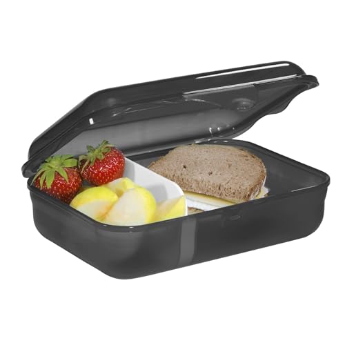 Step by Step Lunchbox „Bagger Rocco“ schwarz, mit Trennwand und Klickverschluss, spülmaschinenfest, BPA-frei, für Schule und Kindergarten… – Ansicht 3