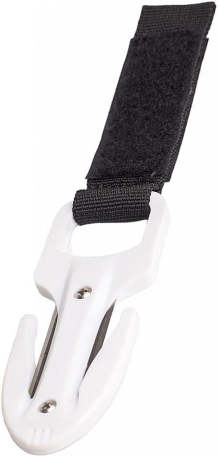 Scuba Diver Twin Line Cutter: Compact, Rust, and Portable Emergency Cutting Tool for Diving and Spearfishing - White
