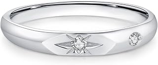 Förlovningsring, kändisring kvinna med diamant silver platina 950 storlek 63 (20.1) bästa vän present