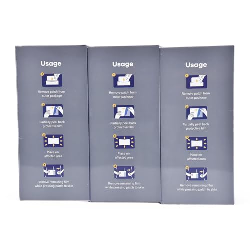 Image of Sumifun 4% Lidocaine Pain Relief Patches 30 Count(Pack of 3) | Maximum Strength Numbing Gel Patch for Back Knee Neck Joint Ache Muscle Soreness Topical Analgesic