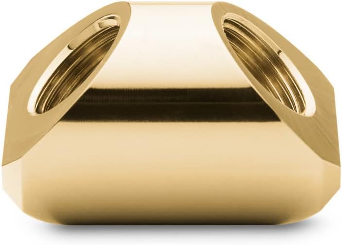 EKEKWB Quantum Torque Static 90 Degree Fitting, Female to Female, Gold