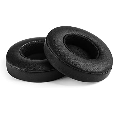 Yizhet Replacement Earpads Compatible with Beats Solo 2 Solo 3 Wireless & Wired Bluetooth Headphones Replacement Ear Pads Ear Cushion Protein Leather & Foam (1 Pair, Black) Cover