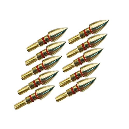 12Pcs Arrow Points Tips 75 90 100 125 150 200 250 300 350 Grain Broadheads Arrow Head Insert Hunting Archery Accessories Bows (75Gr Gold) #TOP5