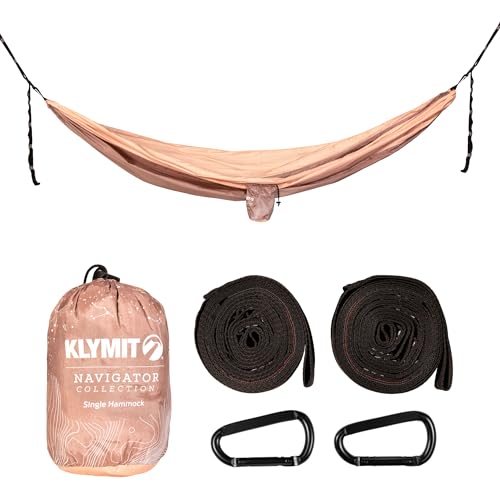 Klymit Camping Hammock 400 lb. Capacity with Heavy Duty Straps and Caribiners – Navigator Series – Pink
