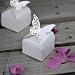HO2NLE 100pcs Etiquetas Mariposas Decorativas Boda Tarjetas Copas Forma Mariposa Papel Blancas...