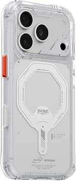 iPhone 18 Pro Max ile Uyumlu K l f Mag- arj  zellikli  effaf Airbag Tasar ml   kar labilir Lens Kapakl  K e Darbe Emici Skinarma Saido Mag-Charge Kapak,  effaf