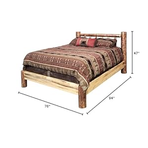 Montana Woodworks Glacier Country Collection California King Bed Platform, Stain & Clear Lacquer Finish Montana Woodworks Glacier Country Collection California King Bed Platform Stain Clear Lacquer Finish