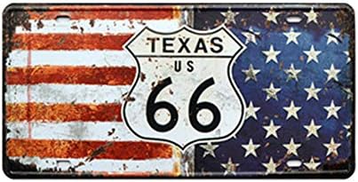 Eureya TEXAS US 66 License Plaat Blik Teken Vintage Metalen Plaque Poster Bar Pub Thuis Muurdecoratie 6"x12"