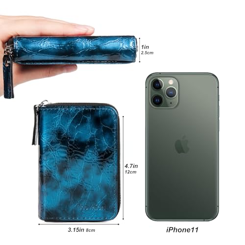 Image of Credit Card Wallet, RFID Card Case Wallet, Zipper Card Cases Holder for Men Women, RFID Blocking, KeyChain Wallet, Compact Size Card Organizer Case for Women