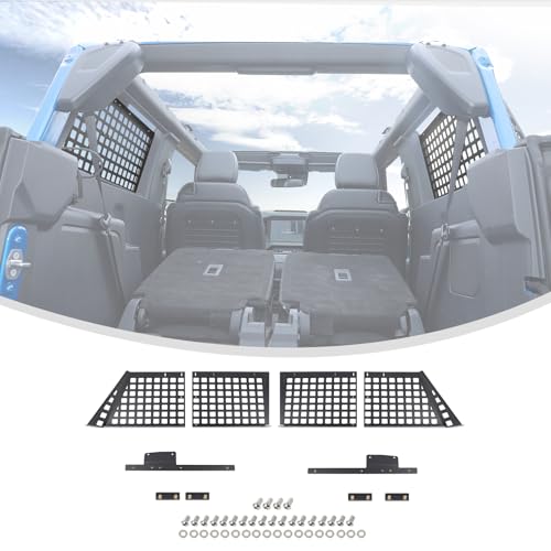 Linskip Trunk Molle Panel Compatible with 2021-2025 2026 Ford Bronco 2 Door Hard Top, Rear Window Cargo Molle Panel for Bronco Exterior Accessories - Space-Saving Organizer for Tools and Gear by Linskip - Used condition - US$130.67
