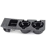 Cup Holder for BMW E46 3 Series 1998-2005 Replacement for Front Center Console Replace 51168217953 (Carbon Fiber)