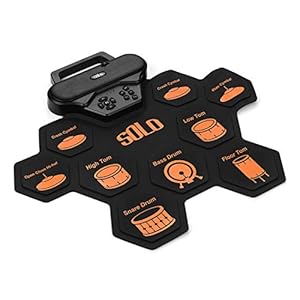 Lepeuxi SD-50 draagbare elektronische drumpad met 9 gemarkeerde buffers en 2 pedalen