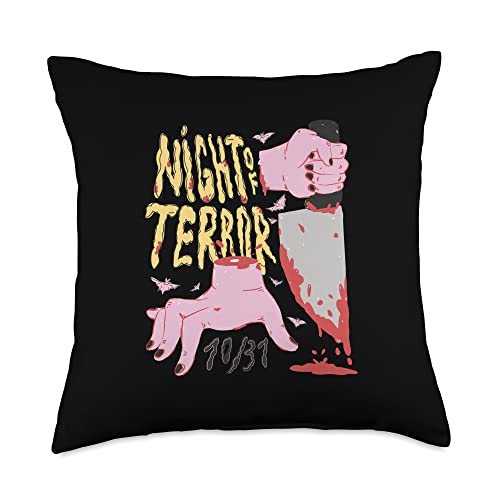 Night of Terror Halloween Throw Pillow