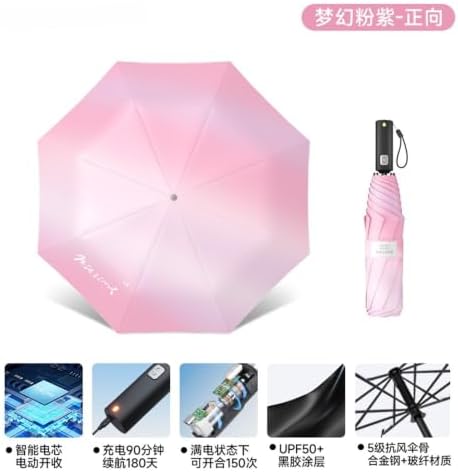 Automatic 8-Rib Umbrella Black UV Coating 80621 Rainbow Series New in Stock image 5