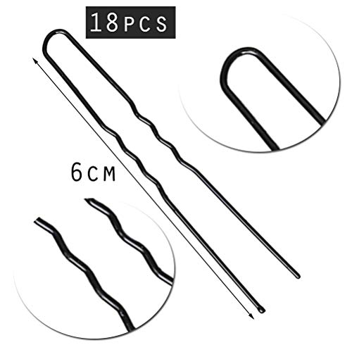 Foto von 4 Stück Donut Hair Bun Maker Set, Knotenring Frisurenhilfe Haardonut Haarschmuck Knotenkissen mit 18 Stück U-förmige Haarnadeln Hair Bun Maker Set für Frauen Mädchen (Braun)