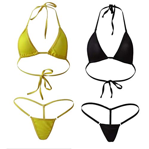 HNJZX - Bikini de dos piezas para mujer (talla 6, 8, 10, sexy, cadena pequeña), color B, tamaño talla única