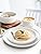 Kanwone Porcelain Dinnerware Sets for 4, Round Plates and Bowls Sets, 12 Piece Dish Set with Dinner Plates, Dessert Salad Plates and Cereal Bowls, Microwave, Oven and Dishwasher Safe, White