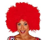 100% polyester Guirca Peluca Afro Maxi Colores Rojo