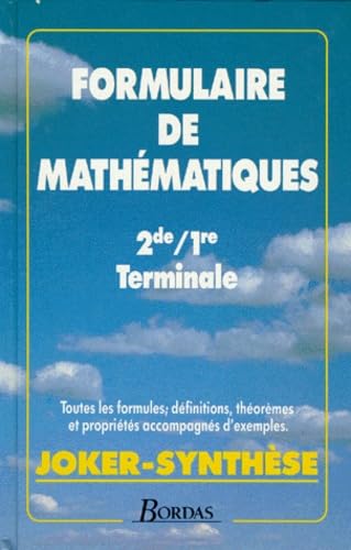 701-FORM.MATHS 2E/1E/TER (Ancienne Edition) 2040191771 Book Cover