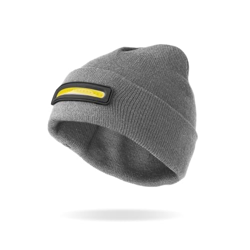 Night Scope Night Watch Rechargeable LED Beanie with Additional Rear Safety Light - Gray