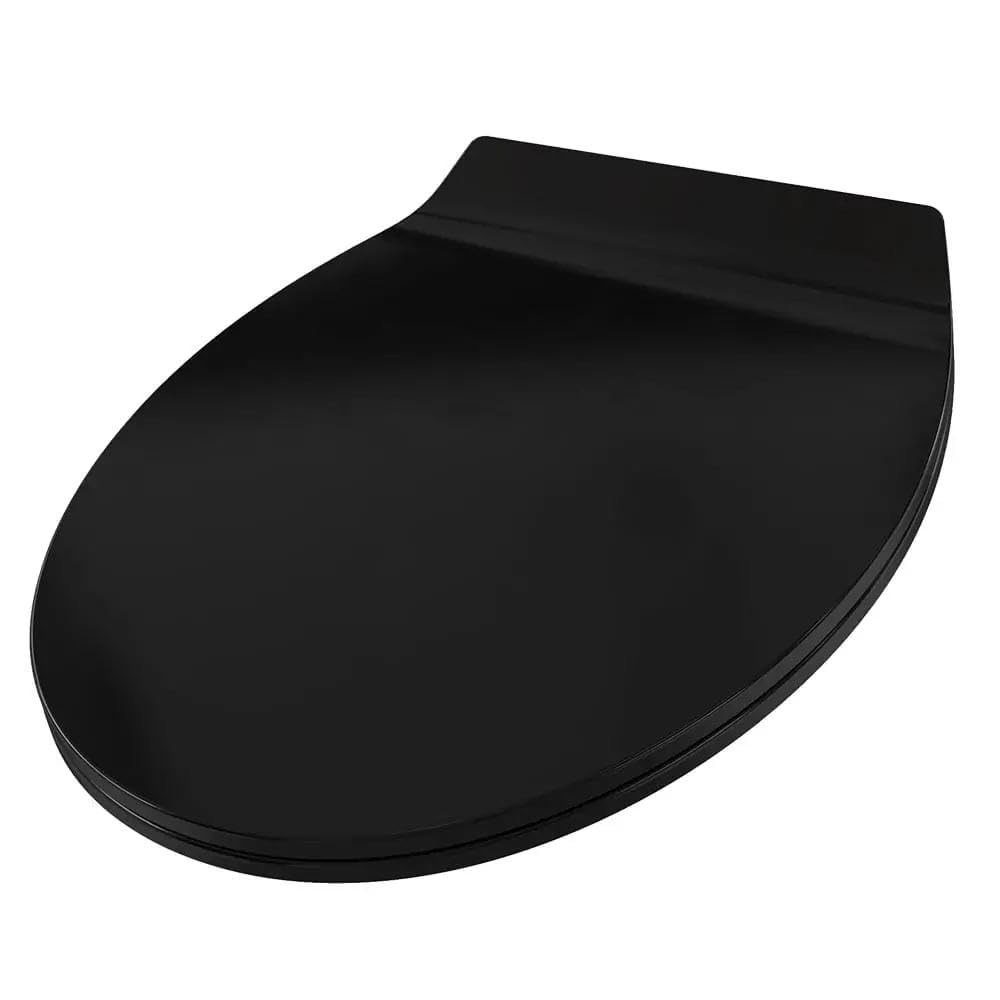 DURA HOME Navagio Toilet Seat – Soft Close, Quick Release, Antibacterial Duroplast WC Lid – Universal Fit (Black)
