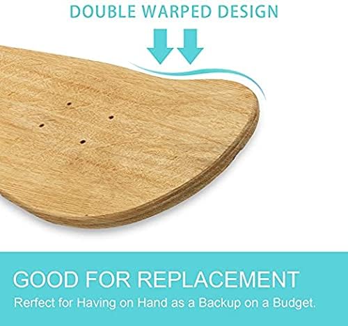 Miniatura 7 de Tabla de skate en blanco de 8.0 pulgadas, tabla de arce para patinar (31)