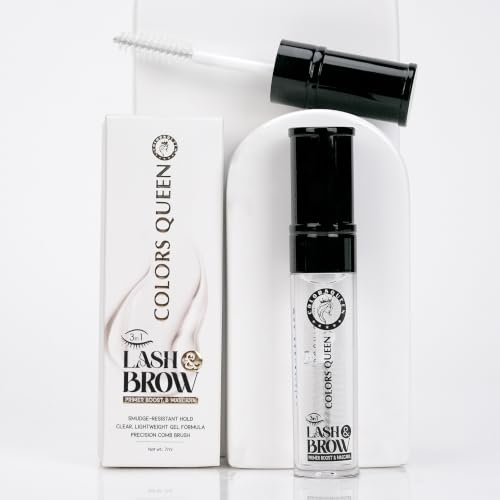 Image of Colors Queen Clear Lash & Brow Mascara - 7ml | Waterproof & Long Lasting Clear Eye Brow Enhancer, Eye Brow Set Gel & Shaper, Transparent Mascara for Women Enriched with Vitamin E