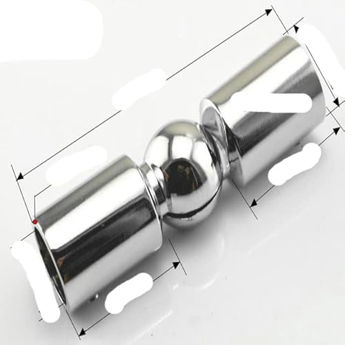 2 Pcs Stainless Steel Tube Connector 19/25 mm Tube Shower Room Parts Rod Head Glass Brace strut Glass Clip Pipe connecting-25mm