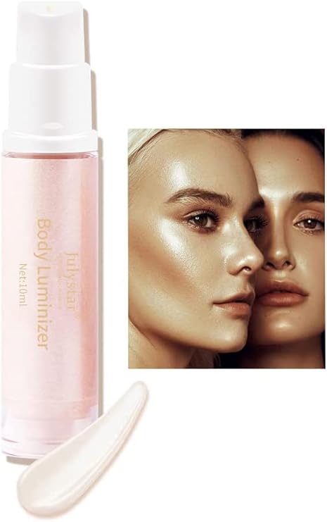 Luminizador corporal, Hidratante a prueba de agua y brillo para rostro y cuerpo, Iluminador de brillo corporal para rostro, Resaltador corporal con brillo en aerosol para el cuerpo (Diamond#01)