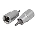 Aexit H4 Hex Hand Operated Tools Bit 1/2-inch Square Drive Chrome Vanadium Steel Socket Adapter 2pcs Model:21as535qo150